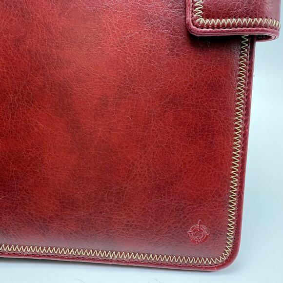 Franklin Covey Faux Leather Padfolio Dark Red Burgundy Portfolio Planner Cover - Picture 3 of 8